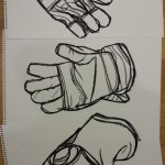 Gardening gloves drawing
