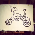 Tricycle drawings in progress.